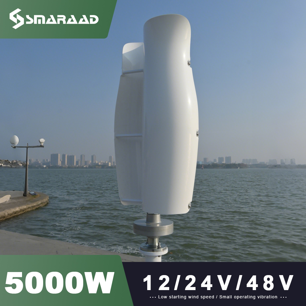 Urban Farming Vertical - 5000W Çiçek Dikey Rüzgar Türbini, Manyetik